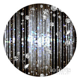 Aperturee Lighting Silver Lines Black Circle Birthday Backdrop